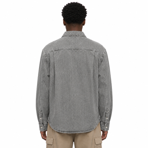 Vintage Wash Denim Shirt / GREY
