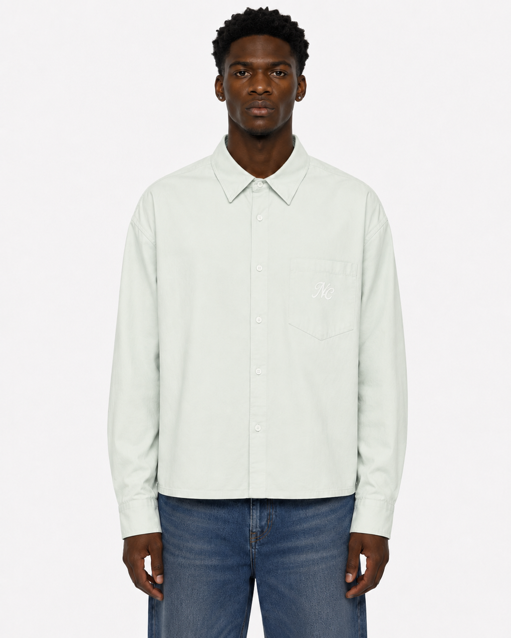 Boxy Long Sleeve Shirt / LIMETTE GREEN