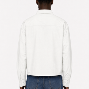 Boxy Long Sleeve Shirt / WHITE