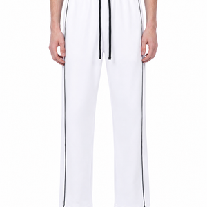 Men’s Piping Straight Leg Sweatpants / WHITE
