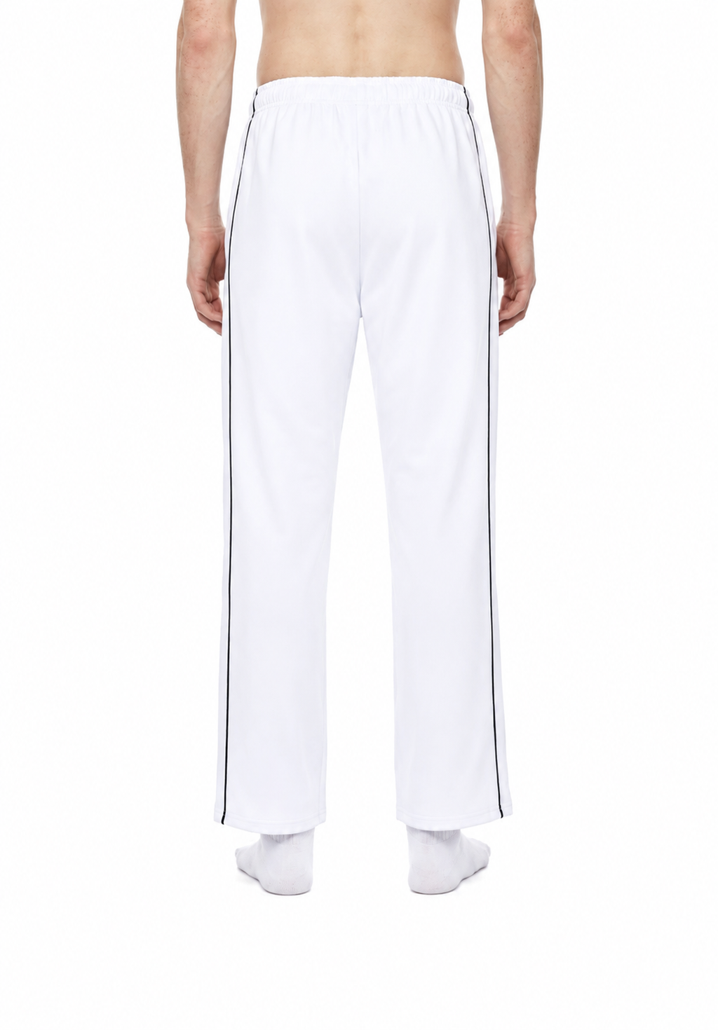 Men’s Piping Straight Leg Sweatpants / WHITE