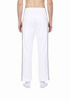 Men’s Piping Straight Leg Sweatpants / WHITE
