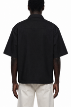 Boxy Heavyweight Short Sleeve Shirt / BLACK