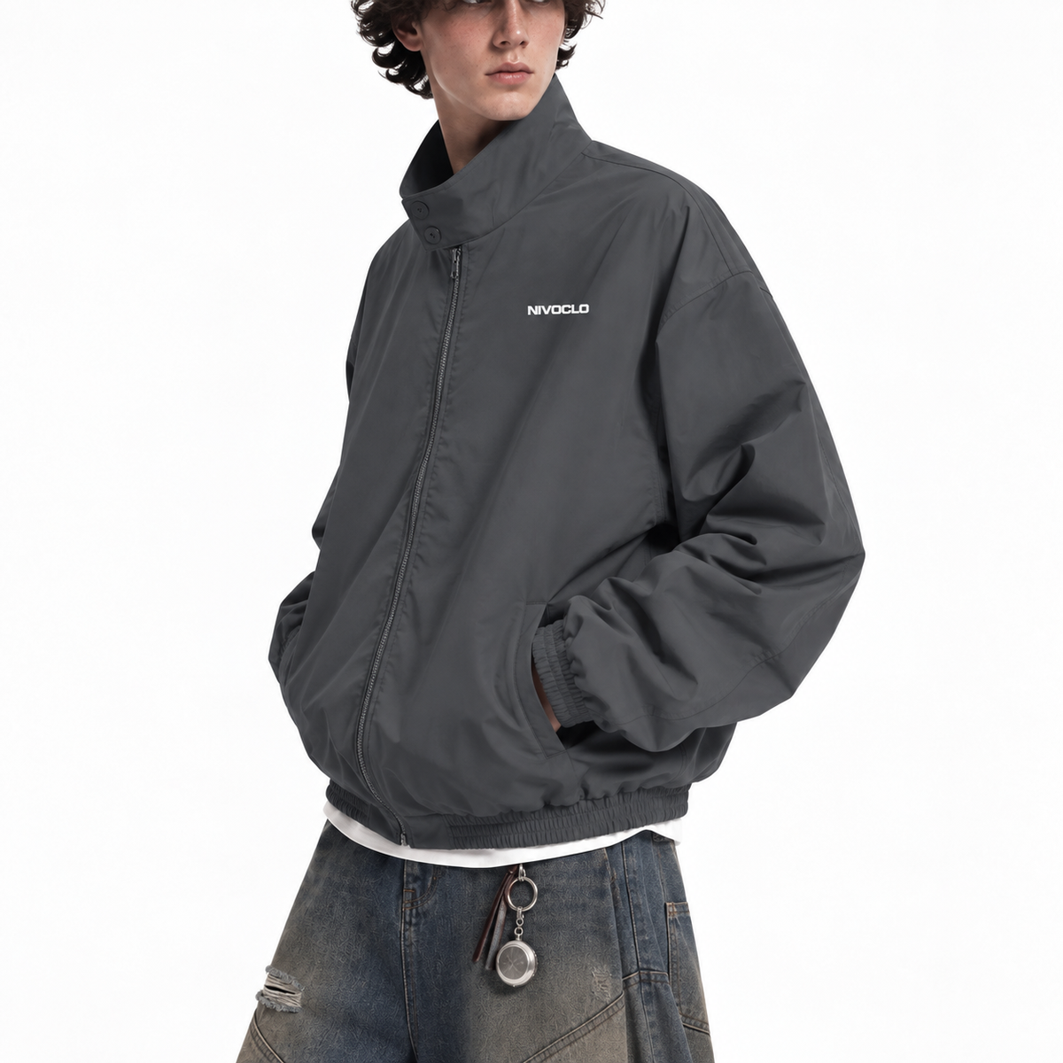 Stand Collar Bomber Jacket