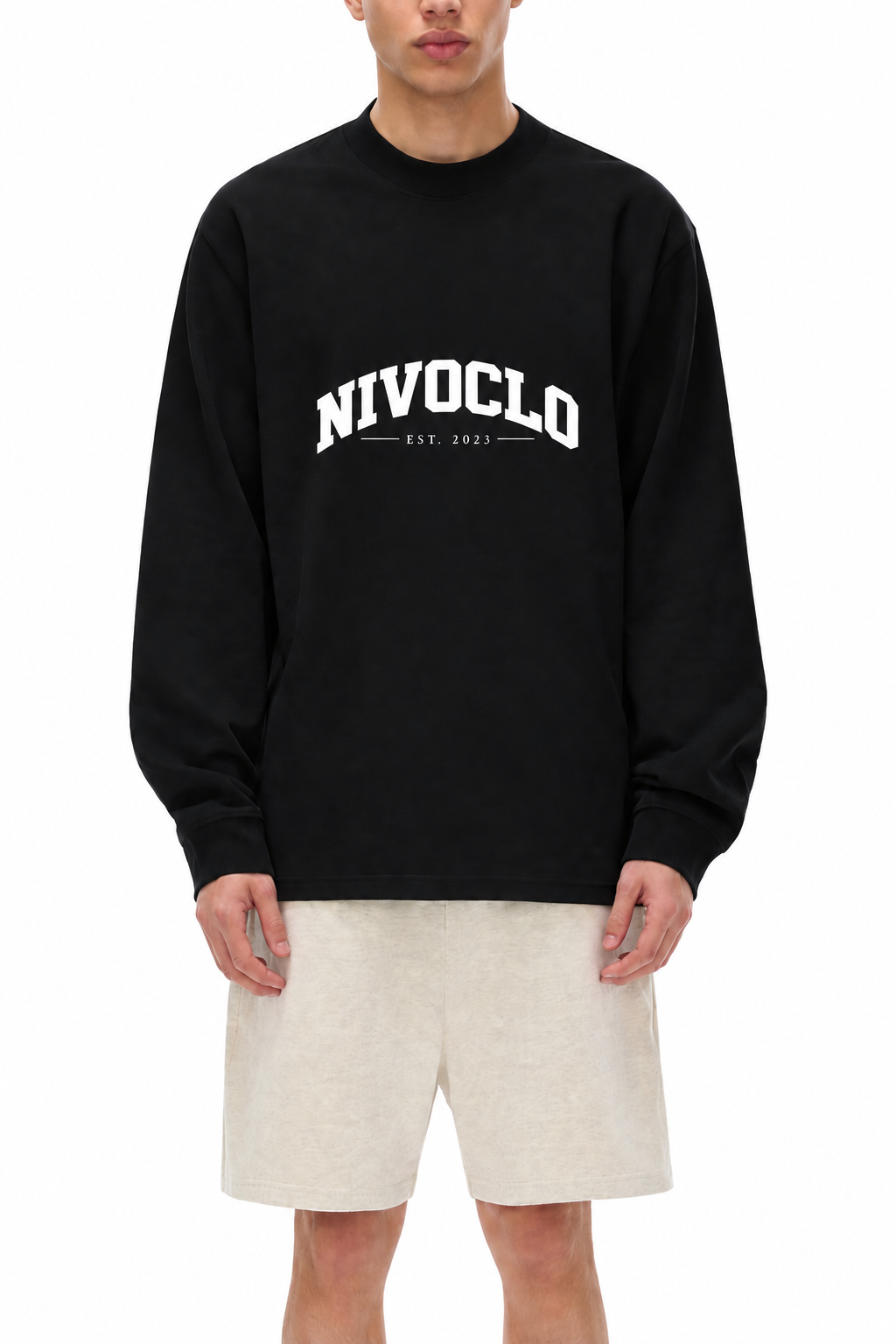 Essential Non-Shrink Mock Neck Sweatshirt