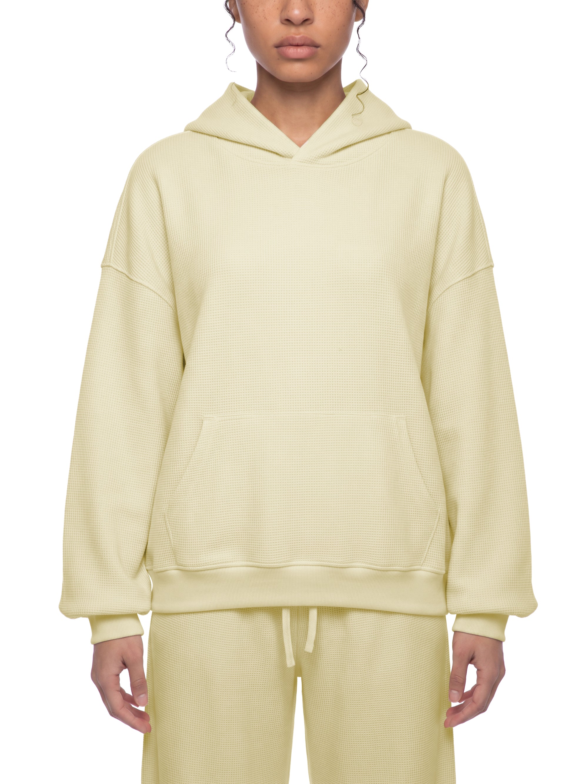 Basic Waffle Boxy Hoodie
