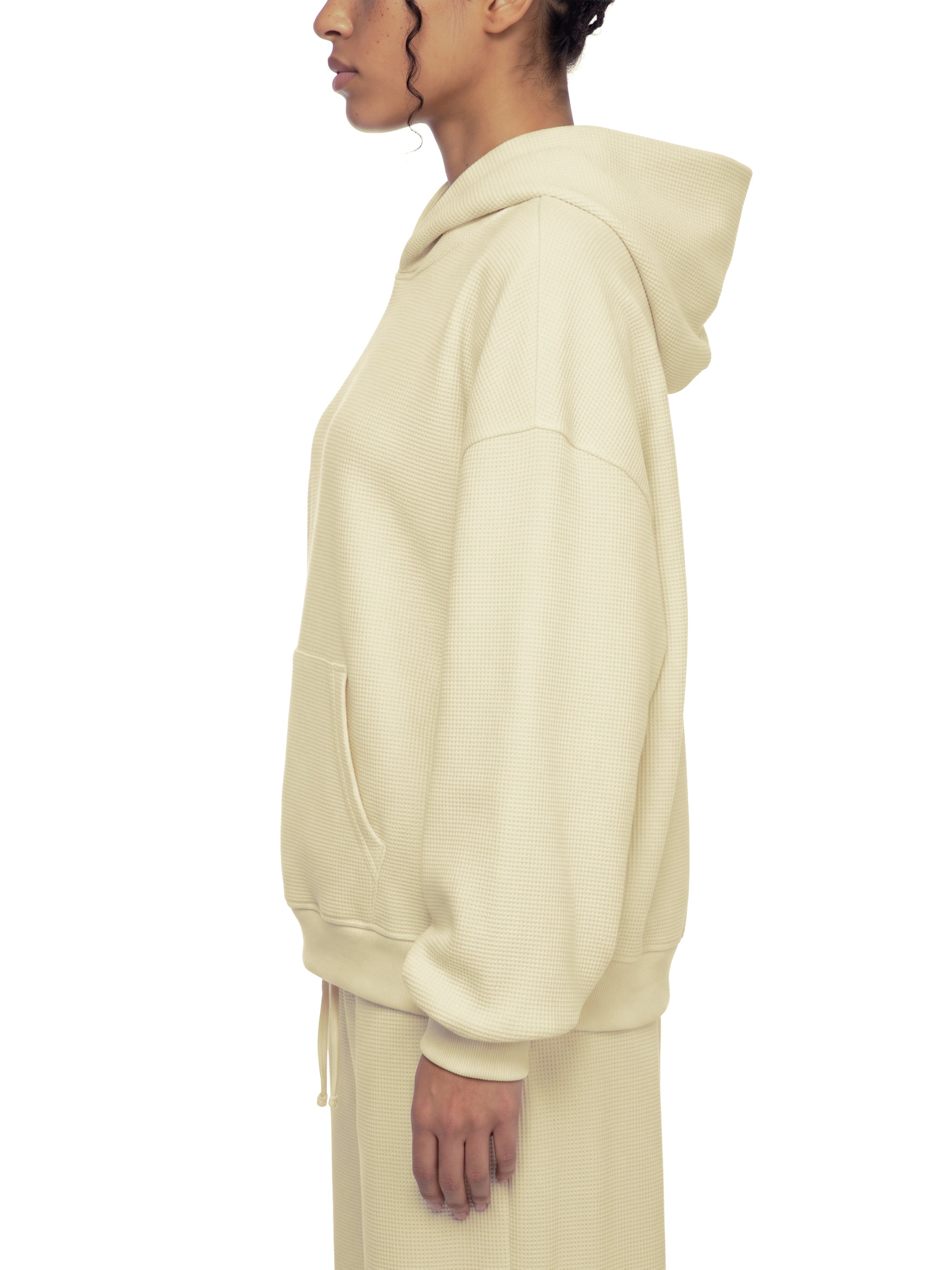 Basic Waffle Boxy Hoodie