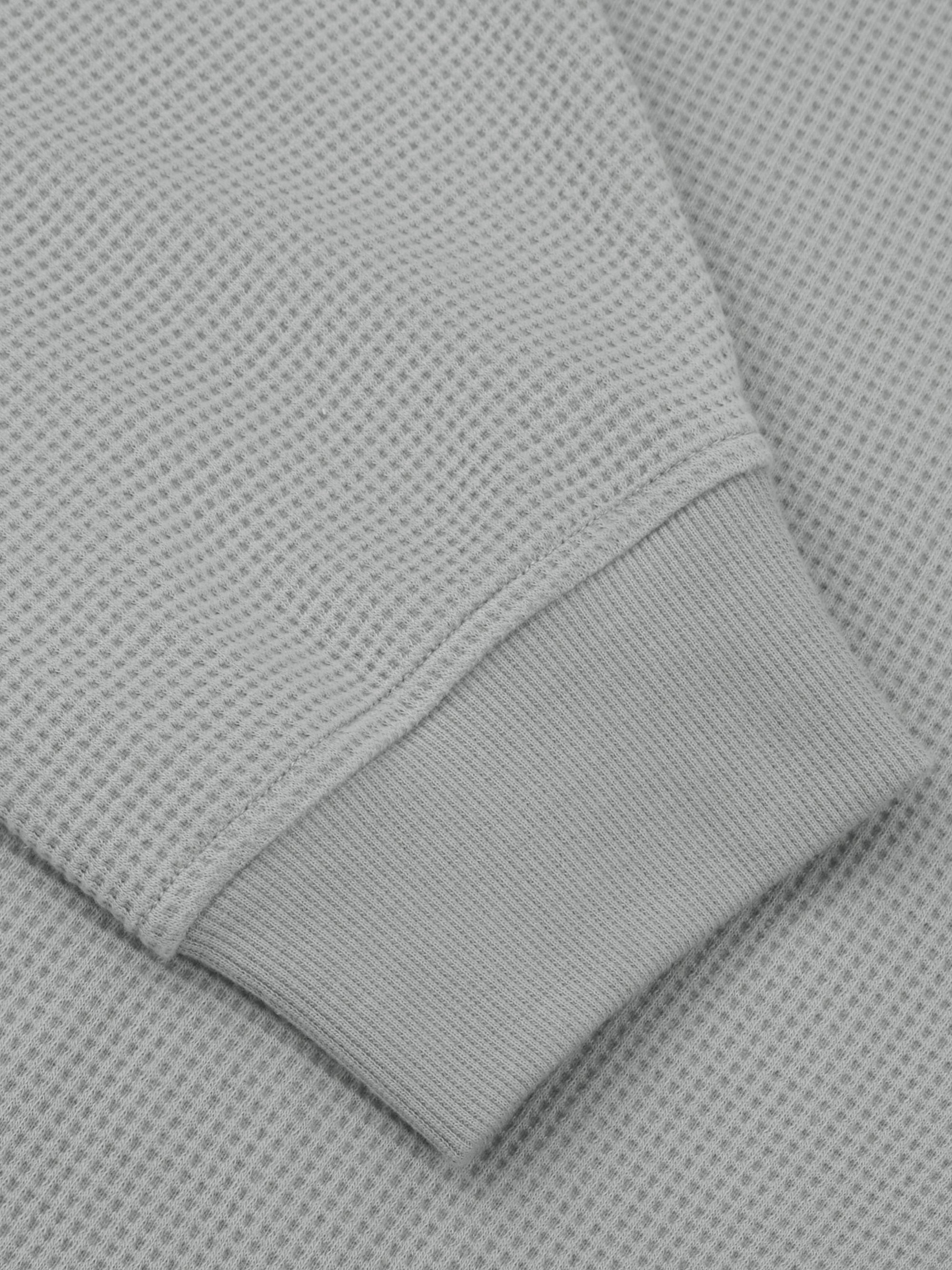 Basic Waffle Boxy Full Zip Hoodie