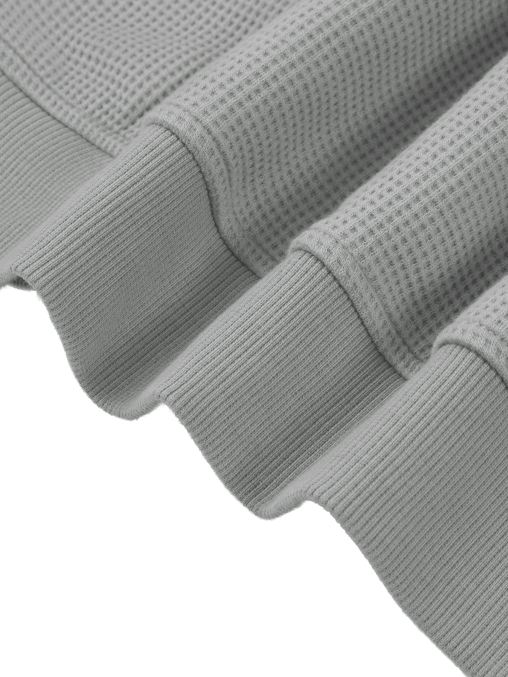 Basic Waffle Boxy Full Zip Hoodie