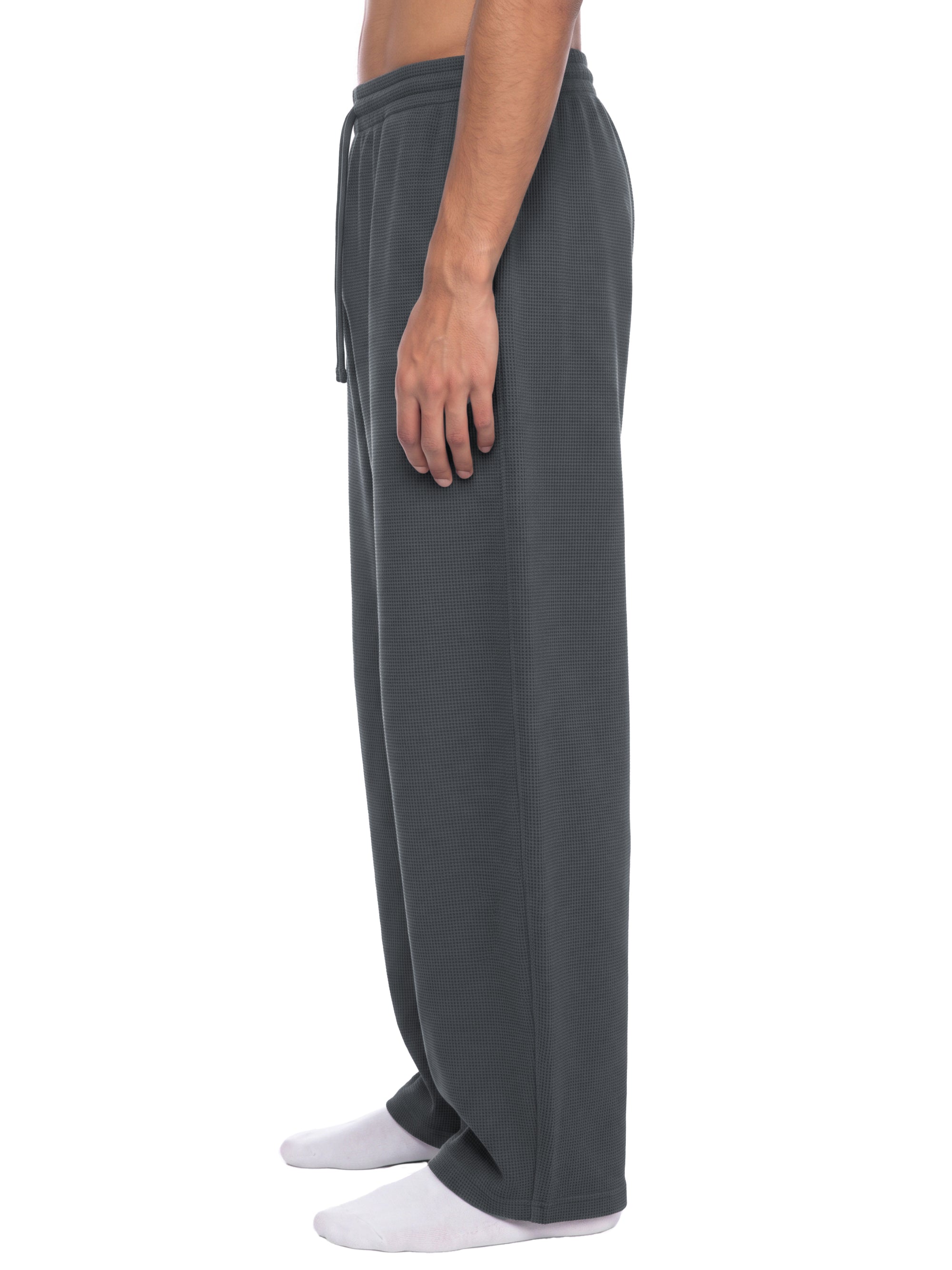 Basic Waffle Barrel Leg Pants