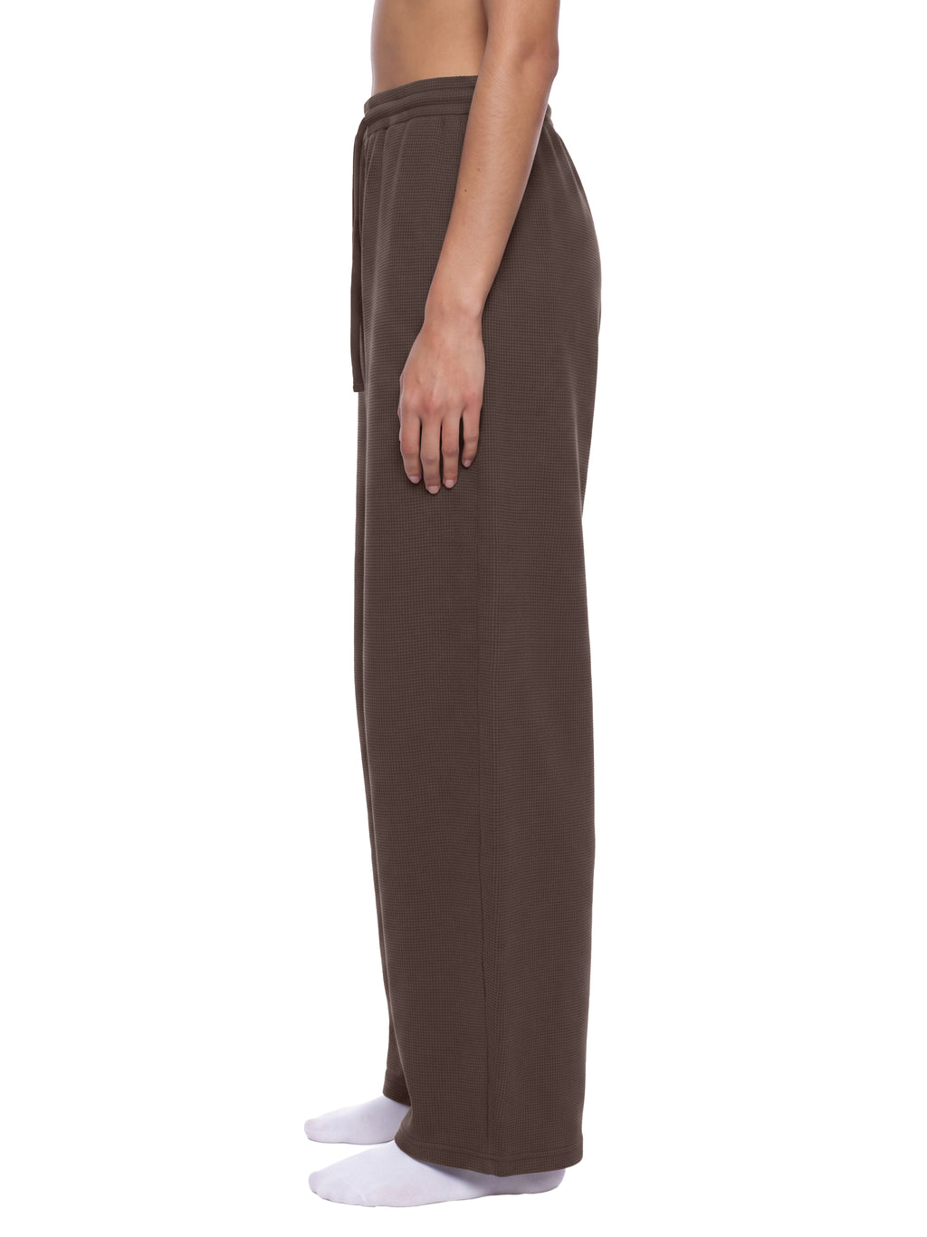 Basic Waffle Barrel Leg Pants