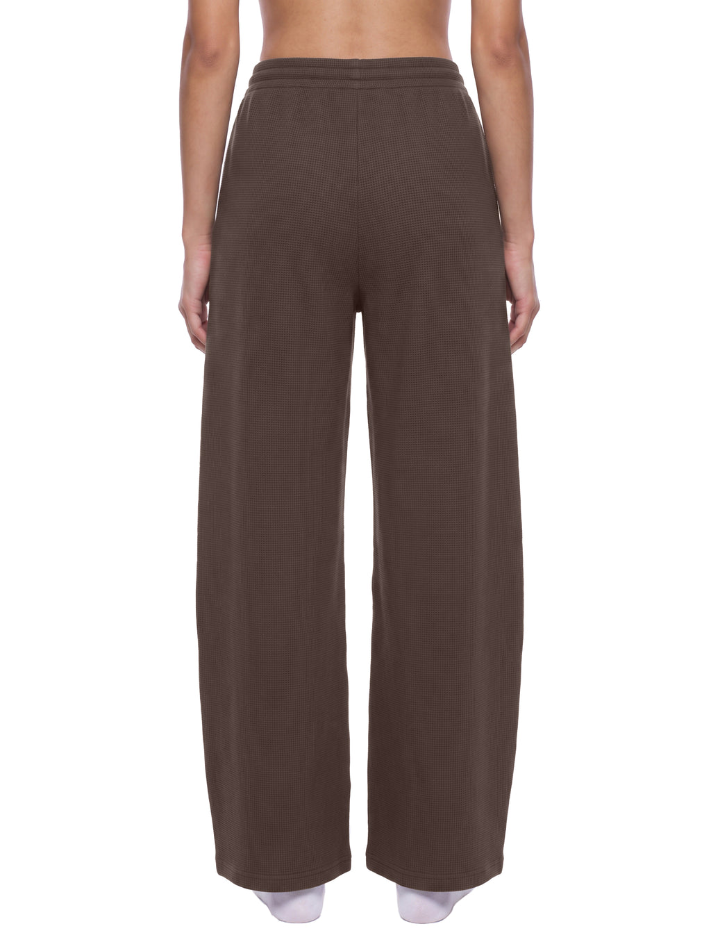 Basic Waffle Barrel Leg Pants