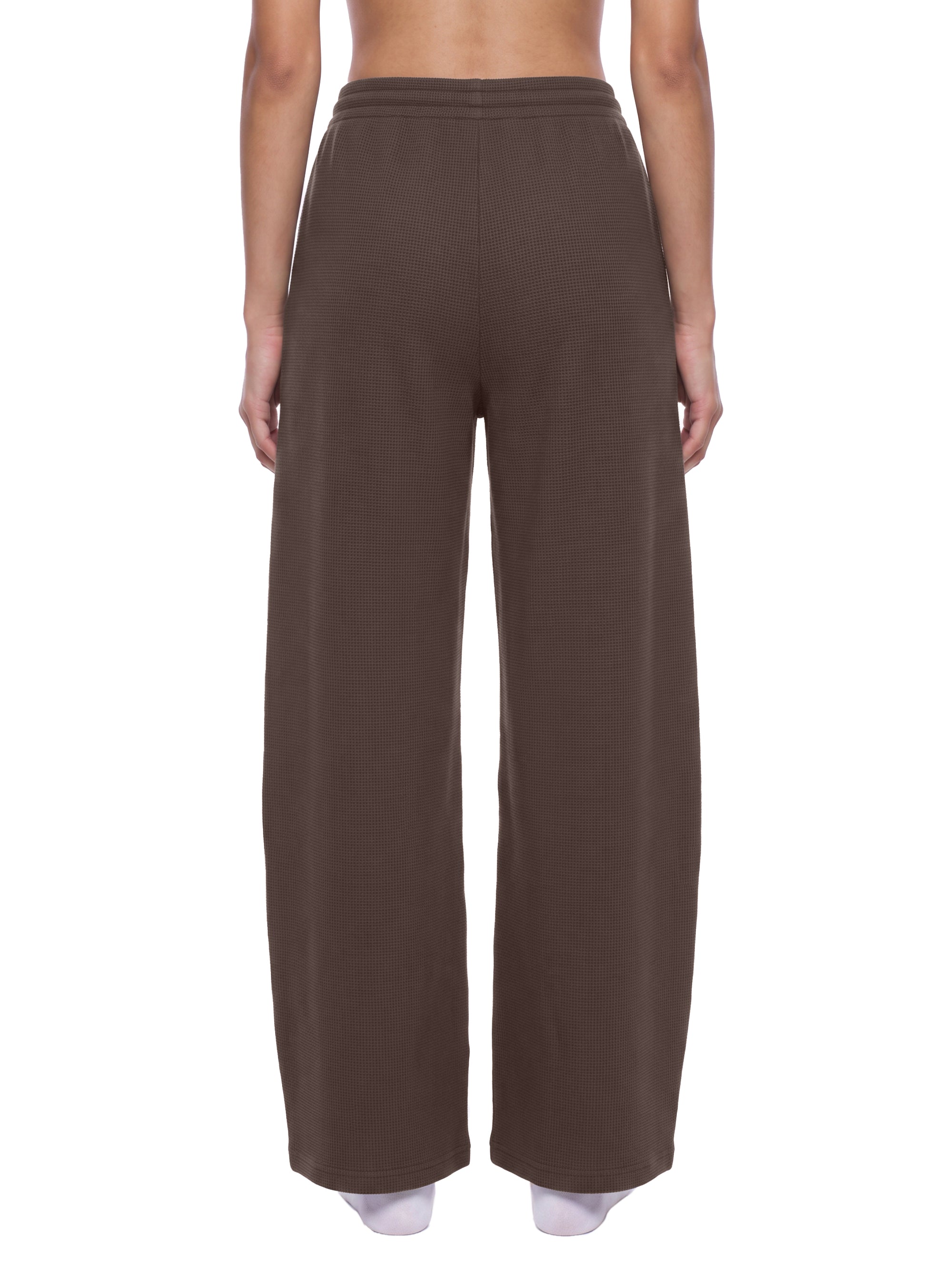 Basic Waffle Barrel Leg Pants