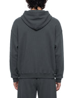 Basic Waffle Boxy Full Zip Hoodie